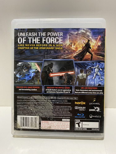 Play 3 Star Wars The Force 1 Y 2 (Usado)