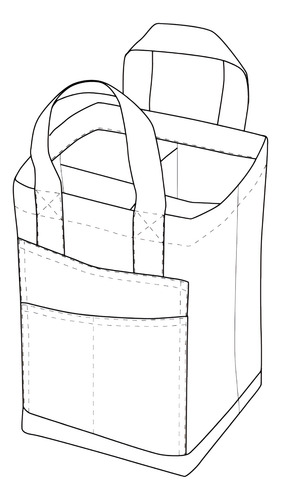 Tote Bag Rígida Todo Bags Para 4 Botellas De Vino Y Cerveza Azul Francia Cordura