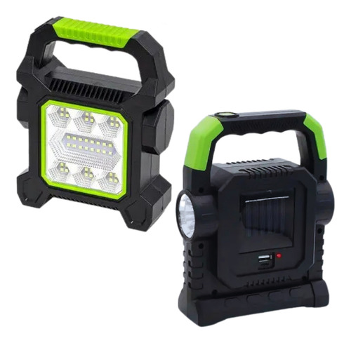 Linterna Lampara Led Solar 3 En 1 Usb Emergencia Camping Linterna Negro Luz Blanco