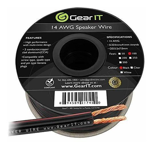 Cable De Altavoz 14awg, Gearit Pro Series