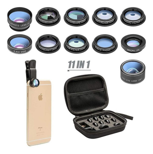 Kit De 11 Lentes Para Celular iPhone, Samsung, Sony (xmp)