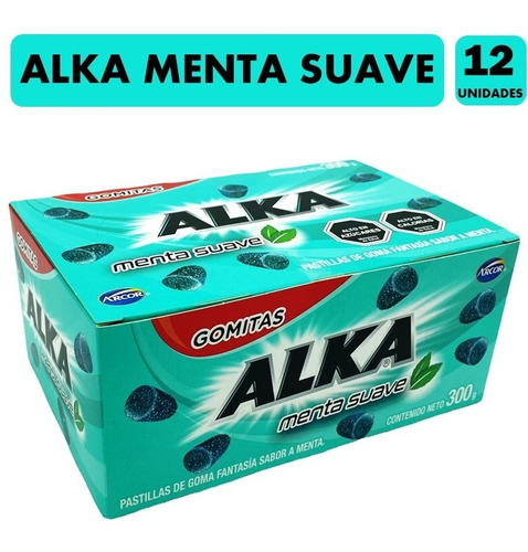 Gomitas Alka Menta Suave, De Arcor (caja Con 12 Unidades).