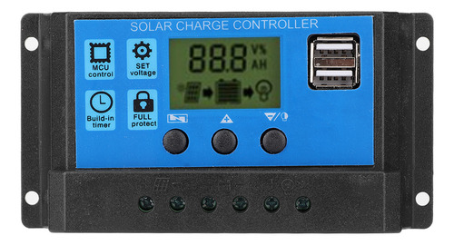 Controlador De Carga Solar Fotovoltaico Inteligente 12v 24v