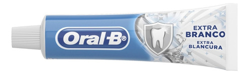 Pasta de dentes Oral-B Extra Branco  em creme  sem glúten 70 g