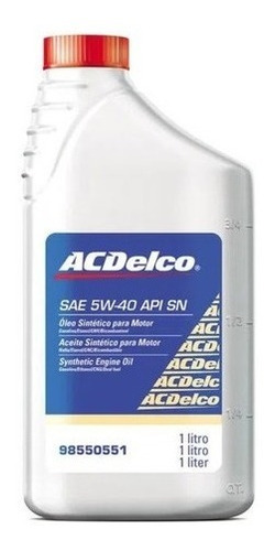 Óleo 5w40 Sintético Acdelco Unid Original Silverado 