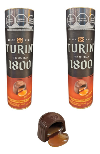 Chocolate Semiamargo 7 Tubo 180g Tequila 1800 Reposado Turin