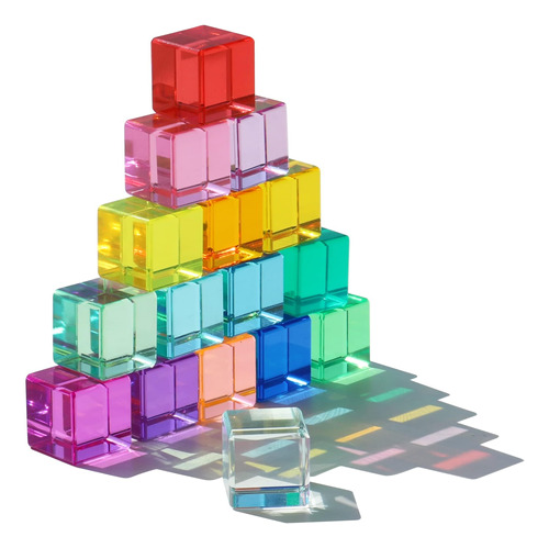 Koaics Cubos Acrílicos De Cristal Arcoíris Para Niños Que Ap
