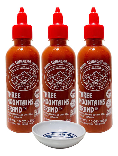 Paquete De 3 Salsas De Chile Rojo Original Sriracha Con Plat