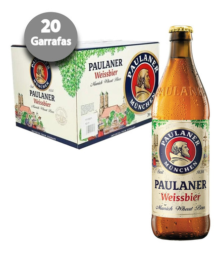 Cerveja Alemã Paulaner Weissbier 500ml (20 Garrafas)