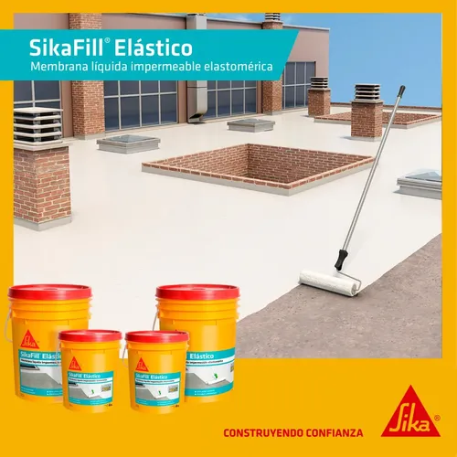 Membrana Liquida Sikafill Elástico 4kg Diversos Colores Blanco