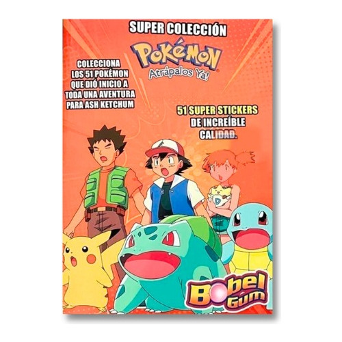 Álbum Pokémon Bobel Gum + Set Completo De Figuritas