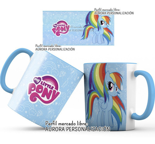 Mug  Taza Oreja Azul My Little Pony Caricatura  Regalo 001