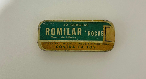 Antiguo Pastillero De Grageas Romilar Roche