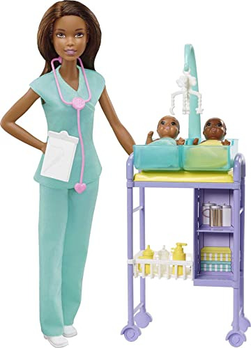 Muñeca Y Juego Barbie Careers, Tema Baby Doctor Con Muñeca