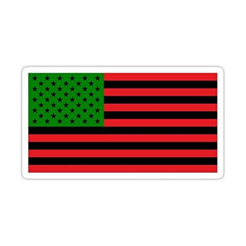 Calcomanía De Bandera Panafricana Americana  Adhesivo Gráfi