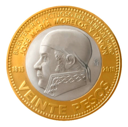 Moneda De 20 Pesos De Jose Maria Morelos Sin Circular Escasa