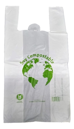 Bolsa Camiseta Compostable - Estandar 40x50 - Pack X 500 