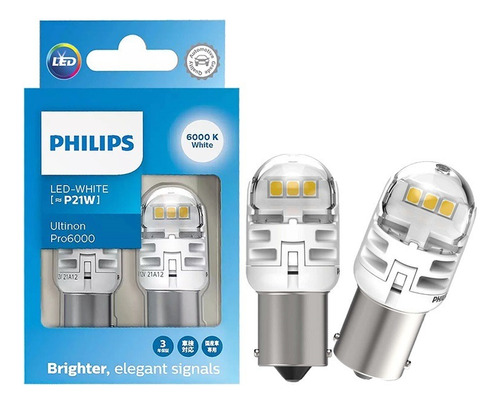 Bombillas Inversas Philips Ultinon Pro6000 Led P21w 6000 K B