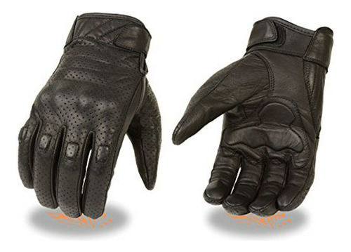 Guantes Para Motocicleta, Guantes De Cuero Perforado Cruiser