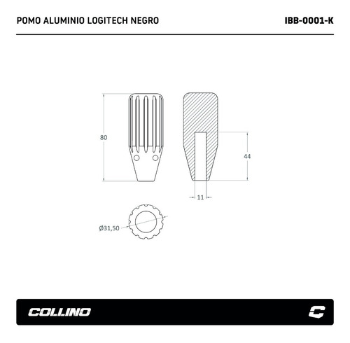 Imagen 3 de 7 de Pomo Fsim Negro Para Palanca De Cambios Logitech G29