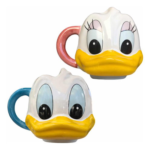 Taza Pareja Novios Casados Cerámica Pato Pata Donald Daisy