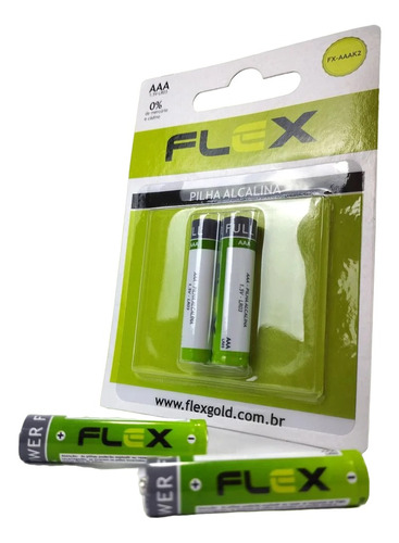 Pilha Alcalina Aaa Flex Gold Full Power Blister 2 Unidades