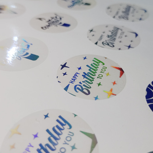 100 Pzas Stickers De Decoración: Feliz Cumpleaños.