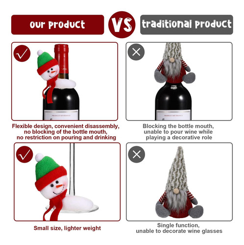 Sieral 12 Pcs Botella De Vino De Navidad Venta De Navidad De