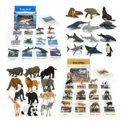 Figuras De Animales Pequenos, Juguetes De Aprendizaje Y Educ