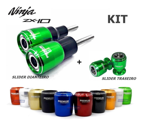 Kit Premium Slider Dianteiro E Traseiro Kawasaki Zx10r Zx-10