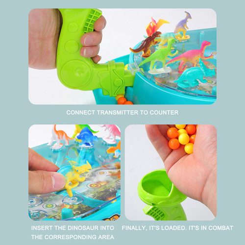 Catapult Pill Toys Desktop Dinosaur Against Catapult Machine
