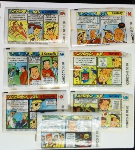 Lote Antiguas Historietas Cómics Chicle Bazooka Joe