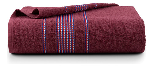 Toalha De Banho Avulsa 1,50m X 0,80cm 100% Algodão De Alta Qualidade Toque Suave Ótima Absorção Durável Acabamento Sofisticado Theovitex Vinho