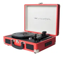 Comprar Tocadiscos Winco W406r Rojo Wincofon Bluetooth Vinilo 220v