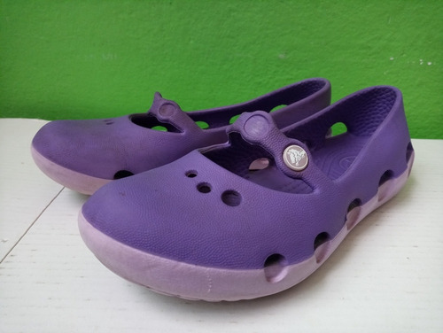 Crocs Originales Balerinas Violetas Nena T.10 25/26 Usadas