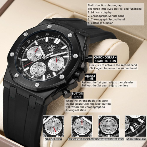 Reloj Para Hombre Con Correa De Silicona, Reloj Deportivo Co