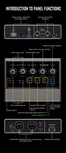 Interface De Áudio Usb Teyun Q16 Nf + Garantia + Placa Áudio