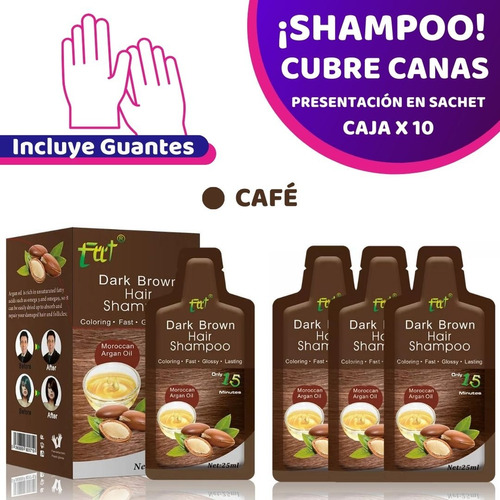 Shampoo Tinte Pinta Canas Fat - mL a $220