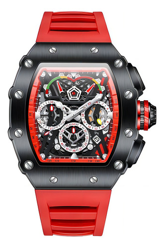 Reloj Onola Fashion Quartz Chronograph Hombre Color de la correa Negro/Rojo