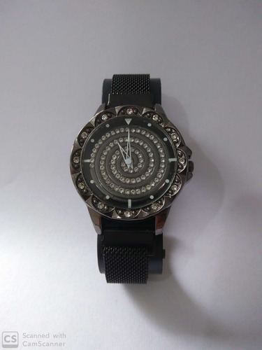 Relógio Pulseira Magnética Fundo Movimento Giratório 360º
