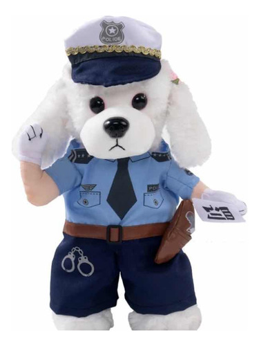 Disfraz Mascotas Perro Gatos Policía Cosplay Halloween
