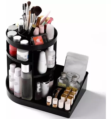Organizador giratorio de maquillaje en acrílico tocador para cosméticos -  Canela Hogar