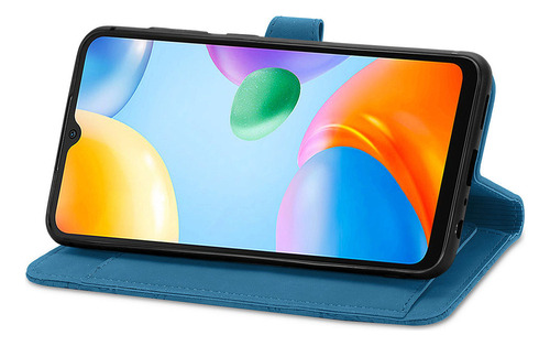 Funda De Piel Emboss Flowers Con Cremallera Para Redmi Note