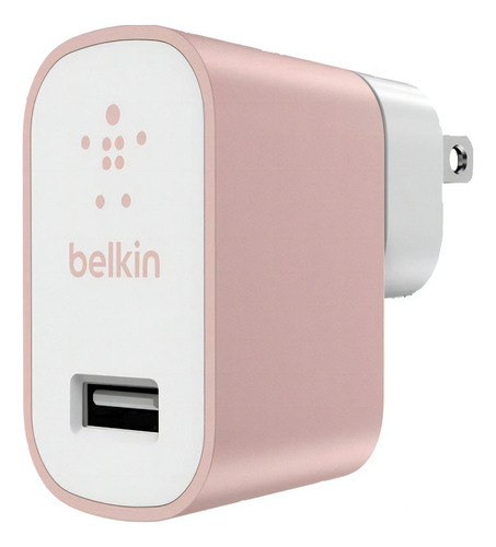 Cargador De Pared Usb-a Belkin Mixit Metalico 2.4 Amp / 12w Color Rosa