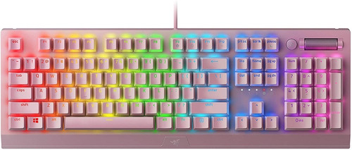 Imagen 2 de 6 de Teclado Mecánico Gamer Razer Blackwidow V3 Quartz Rosa Xg!