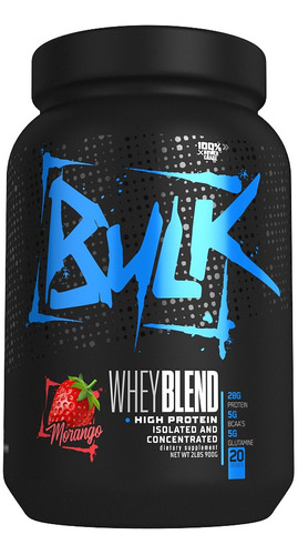 Whey Protein Blend 900g Bulk Nutrition Sabor Morango