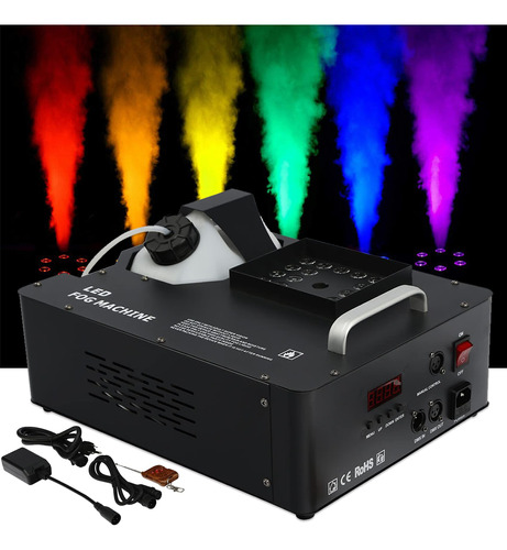 Maquina Niebla Para Fiesta Rgb 3 1 24 Led Dmx Ahumado Dj