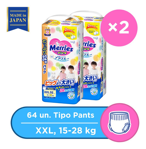 Merries Pants Pack Conveniente Talla Xxl 32x2pcs