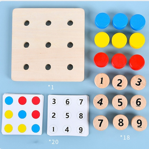 * Gift Montessori Logic Toy Juego Colores A Juego