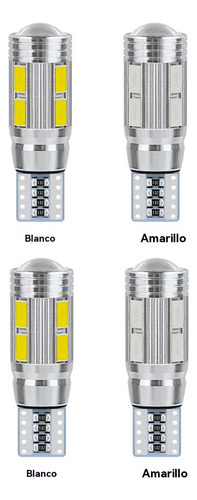 2 Faros Led T10 Lupa Canbus Pellizco Sin Señal Error 250lm